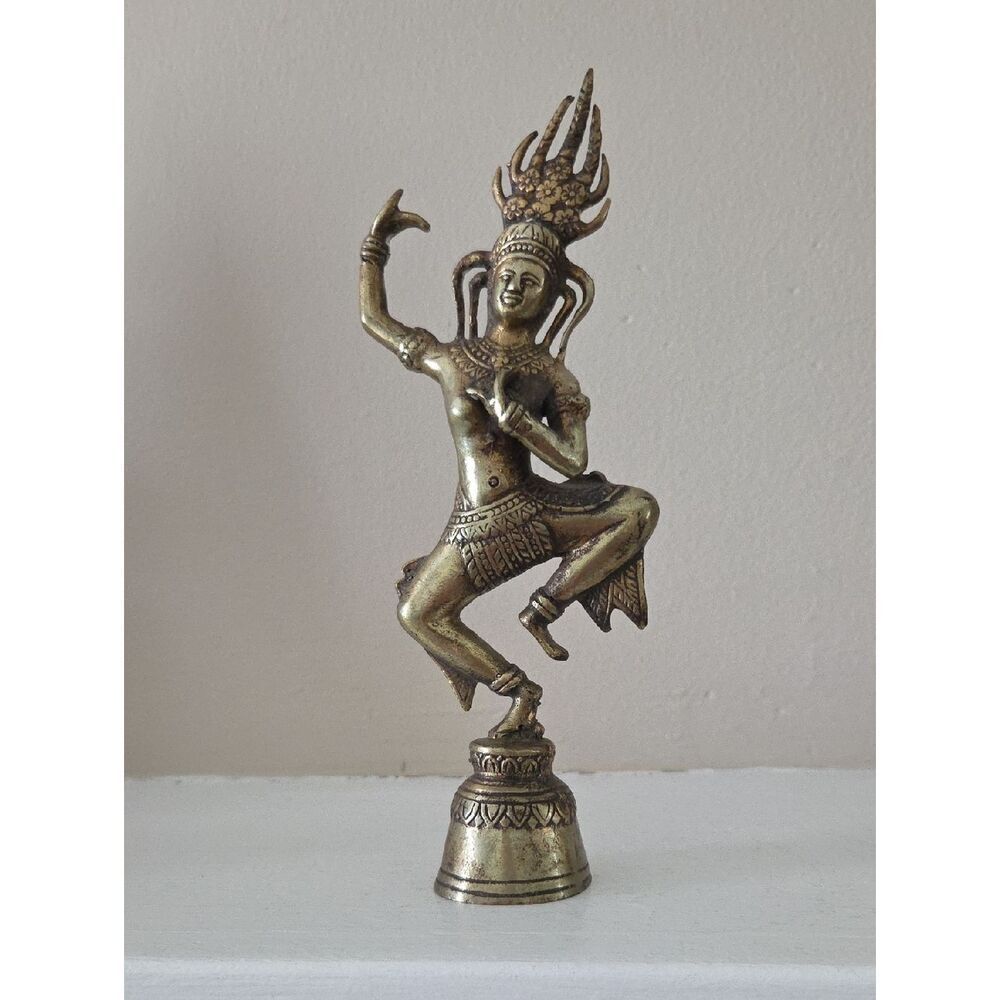 Vintage Brass Apsara Dancing Figure Bell